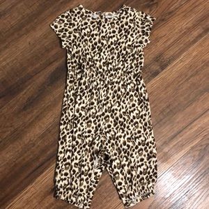 Cheetah Empire Waist Romper